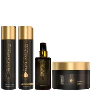 SEBASTIAN PROFESSIONAL Set: Dark Oil Lightweight Shampoo 250ml, Conditioner 250ml, Mask 150ml & Dark Oil 95ml