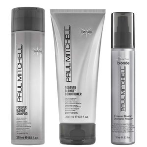 Paul Mitchell Trio: Blonde Forever Blonde Shampoo 250ml, Forever Blonde Conditioner 200ml & Dramatic Repair 150ml