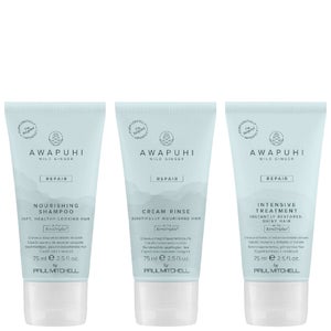 Paul Mitchell Trio: Awapuhi Wild Ginger Nourishing Shampoo 75ml, Cream Rinse 75ml & Intensive Treatment 75ml