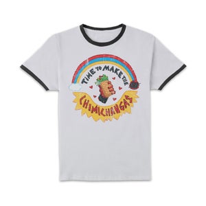 Deadpool & Wolverine Time To Make The Chimichangas Unisex Ringer T-Shirt - White/Red