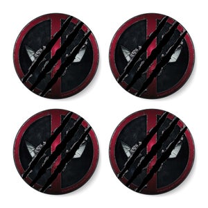 Deadpool & Wolverine Logo Round Coaster Set