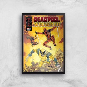 Deadpool & Wolverine Big Slow Motion Action Sequence Giclee Art Print