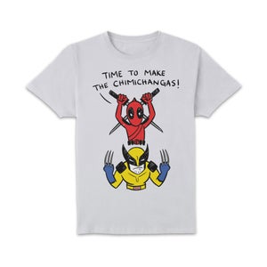 Deadpool & Wolverine Time To Make The Chimichangas Scribble Unisex T-Shirt - White