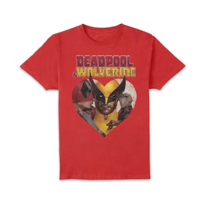Deadpool & Wolverine Kisses Unisex T-Shirt - Red