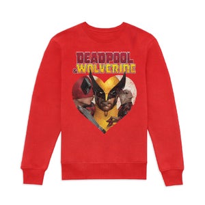 Deadpool & Wolverine Kisses Sweatshirt - Red