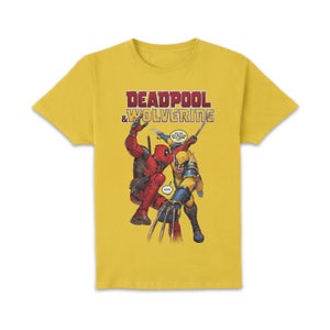 Deadpool & Wolverine Fight Unisex T-Shirt - Yellow