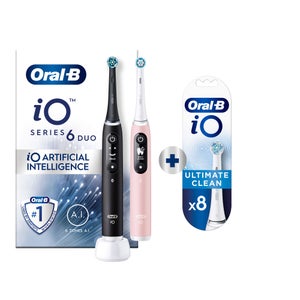 Oral-B iO 6 Elektrische Tandenborstel Zwart & Roze Duoverpakking