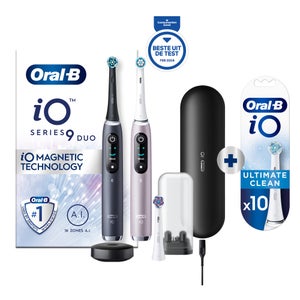 Oral-B iO 9N Elektrische Tandenborstel Zwart & Roze Duoverpakking