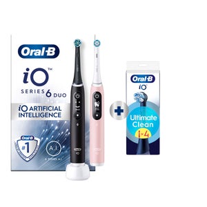Oral-B iO 6 Elektrische Tandenborstel Zwart & Roze Duoverpakking