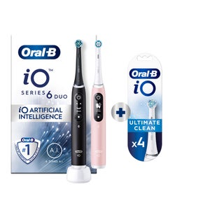 Oral-B iO 6 Elektrische Tandenborstel Zwart & Roze Duoverpakking
