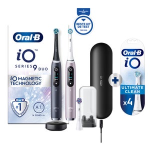 Oral-B iO 9N Elektrische Tandenborstel Zwart & Roze Duoverpakking