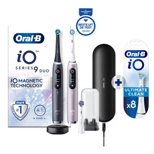 Oral-B iO 9N Elektrische Tandenborstel Zwart & Roze Duoverpakking