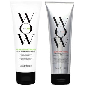 Color Wow Duo: One-Minute Transformation Styling Cream 120ml and Color Security Shampoo 250ml