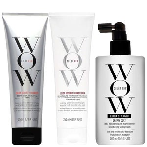 Color Wow Trio: Color Security Shampoo 250ml, Conditioner Normal to Thick Hair 250ml and Dream Coat Extra Strength 200ml
