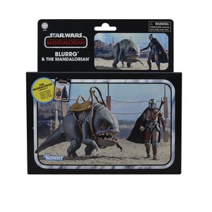 Star Wars The Vintage Collection Blurrg & The Mandalorian, Star Wars: The Mandalorian 3.75 Inch Action Figure 2-Pack