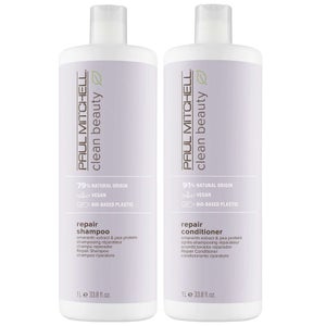 Paul Mitchell Duo: Clean Beauty Repair Shampoo 1000ml & Clean Beauty Repair Conditioner 1000ml