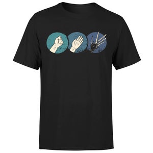 Threadless x IWOOT Rock Paper Scissorhands Men's T-Shirt - Black