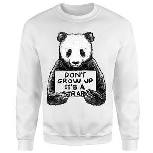 Threadless x IWOOT Don't Grow Up Its A Trap Sweatshirt - White