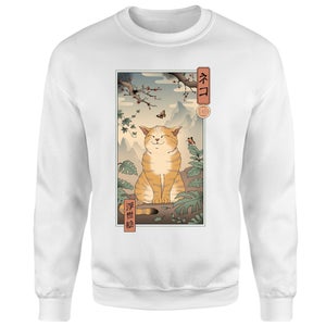 Threadless x IWOOT Edo Cat Sweatshirt - White