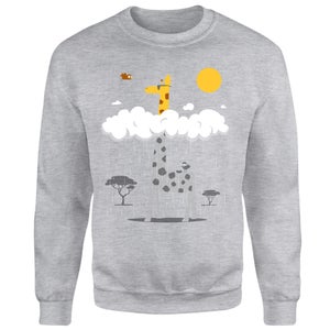 Threadless x IWOOT Giraffe In Summer Sweatshirt - Grey