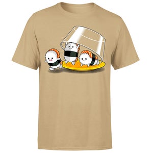 Threadless x IWOOT Sushi Escape Men's T-Shirt - Tan