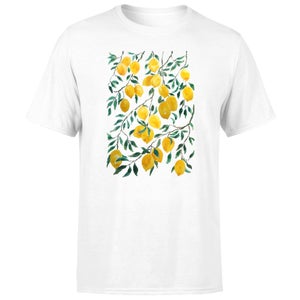 Threadless x IWOOT Watercolor Lemons Men's T-Shirt - White
