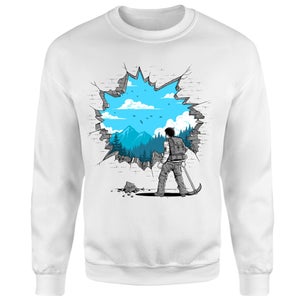 Threadless x IWOOT Breakthrough To The Other Side Sweatshirt - White