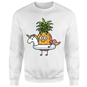 Threadless x IWOOT Summer Pineapple Sweatshirt - White