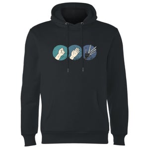 Threadless x IWOOT Rock Paper Scissorhands Hoodie - Black