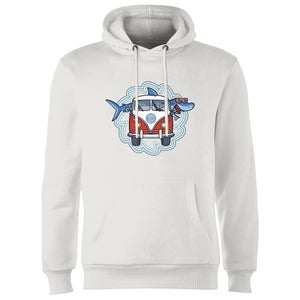Threadless x IWOOT Shark Van Hoodie - White
