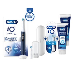 Oral-B iO 7N Elektrische Tandenborstel Blauw + 4 Opzetborstels + 2 Pro-Expert Tandpasta's