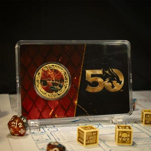 Dungeons & Dragons 50th Anniversary 24k Gold Plated Coin with Colour Print