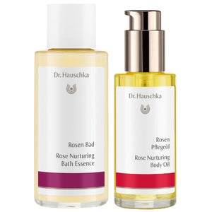 Dr. Hauschka Duo: Rose Nurturing Bath Essence 100ml & Rose Nurturing Body Oil 75ml