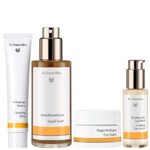 Dr. Hauschka Set: Cleansing Balm 75ml, Facial Toner 100ml, Eye Balm 10ml & Soothing Day Lotion 50ml