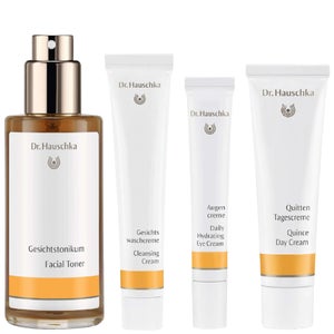 Dr. Hauschka Set: Facial Toner 100ml, Cleansing Cream 50ml, Hydrating Eye Cream 12.5ml & Quince Day Cream 30ml