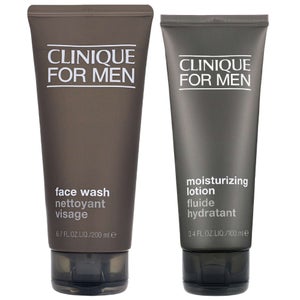 Clinique Duo: Mens Face Wash 200ml / 6.7 fl.oz. & Moisturizing Lotion for Normal to Dry Skin 100ml / 3.4 fl.oz.