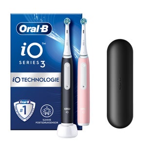 Oral-B iO 3 Elektrische Tandenborstels Zwart & Roze Duoverpakking