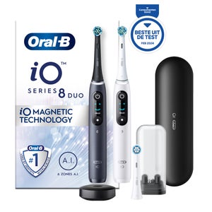 Oral-B iO 8 Elektrische Tandenborstel Wit & Zwart Duoverpakking