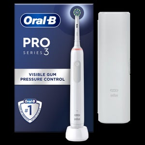 Oral B Pro 3500 Electric Toothbrush White with Travel Case