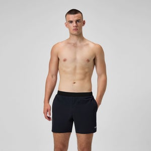 Short de bain uni Lookout 40 cm, hommes, noir