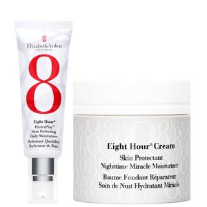 Elizabeth Arden Duo: Eight Hour HydraPlay Skin Perfecting Daily Moisturizer 45ml & Nighttime Miracle Moisturizer 50ml