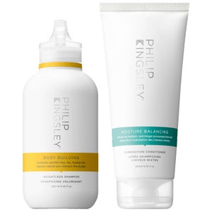 Philip Kingsley Kits Body Building Shampoo 250ml & Moisture Balancing Conditioner 200ml Duo
