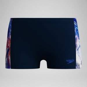 Short de bain Aquashort Garçon Digital Panel bleu marine