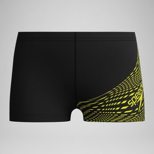 Short de bain Aquashort Garçon Medley Logo noir/jaune