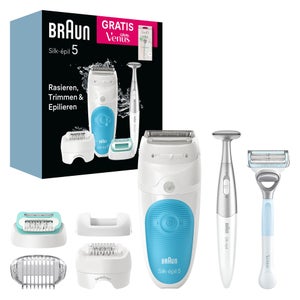 Braun Silk-épil 5 5-810 Epilierer und Gillette Venus Trimmer für den Intimbereich