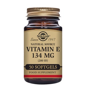 Solgar Vitamins Natural Source Vitamin E 134mg (200 IU) Vegetable Softgels x 50