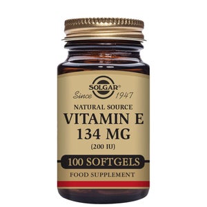 Solgar Vitamins Natural Source Vitamin E 134mg (200 IU) Vegetable Softgels x 100