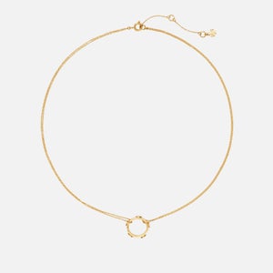 Tory Burch Miller Stud Circle Gold-Tone Pendant
