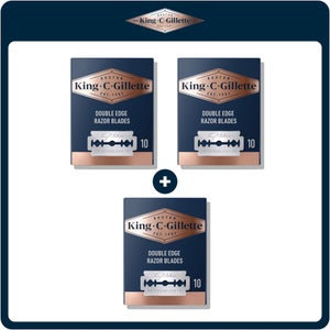 King C. Gillette Double Edge Safety Razor Blades (30 Pack)