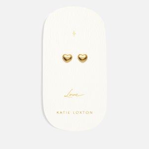 Katie Loxton Love Heart Gold-Plated Stud Earrings
